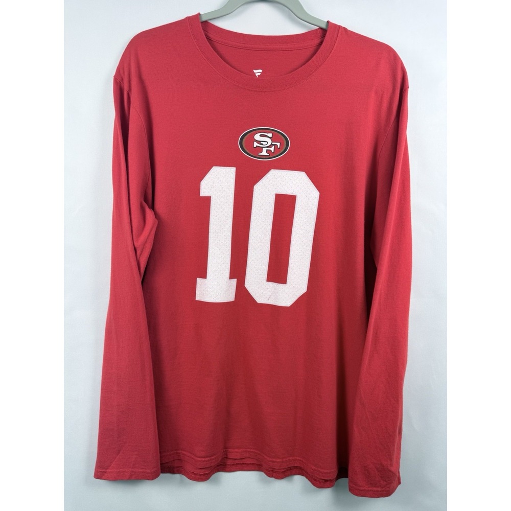 San Francisco 49ers Jimmy Garoppolo #10 Fanatics Men's L Red Long Sleeve Shirt